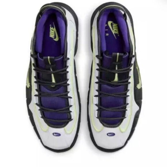 Nike Air Max Penny "White/Lt Lemon Twist/Field Purple" Men's Basketball Shoe - Picture 1 of 4